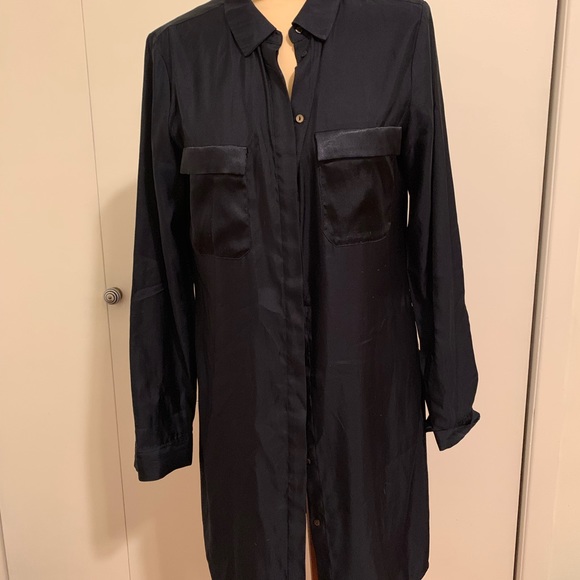 Scotch and soda navy satin dress - Picture 3 of 3